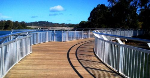 composite decking sunshine coast walkway blue sky