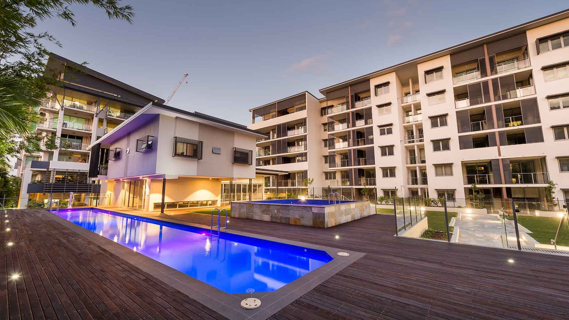 Merbau Decking South Brisbane- hotel pool deck